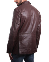 Men Genuine Leather Blazer Sport Coat 15